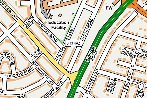 SR3 4AZ map - OS OpenMap – Local (Ordnance Survey) SR3 4AZ map - OS OpenMap – Local (Ordnance Survey)
