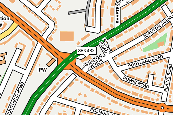 SR3 4BX map - OS OpenMap – Local (Ordnance Survey) SR3 4BX map - OS OpenMap – Local (Ordnance Survey)