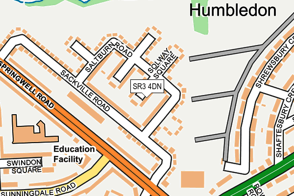 SR3 4DN map - OS OpenMap – Local (Ordnance Survey) SR3 4DN map - OS OpenMap – Local (Ordnance Survey)
