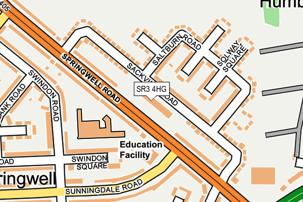 SR3 4HG map - OS OpenMap – Local (Ordnance Survey) SR3 4HG map - OS OpenMap – Local (Ordnance Survey)