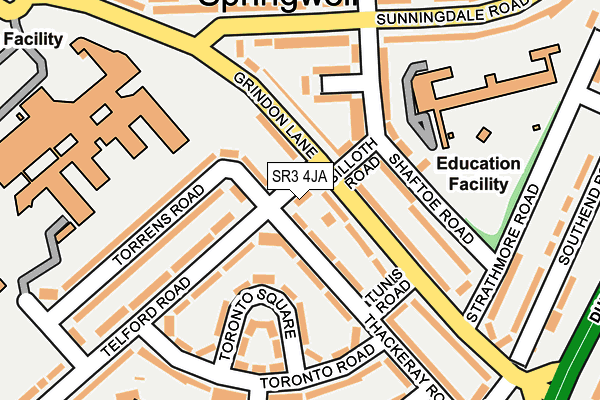 SR3 4JA map - OS OpenMap – Local (Ordnance Survey) SR3 4JA map - OS OpenMap – Local (Ordnance Survey)