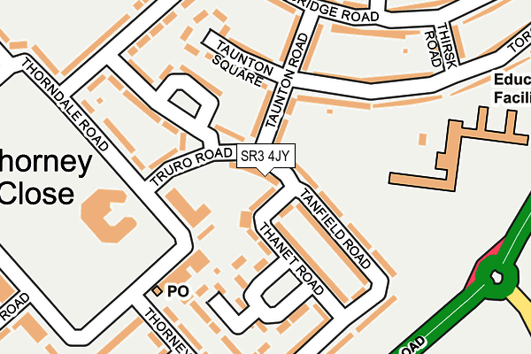 SR3 4JY map - OS OpenMap – Local (Ordnance Survey) SR3 4JY map - OS OpenMap – Local (Ordnance Survey)