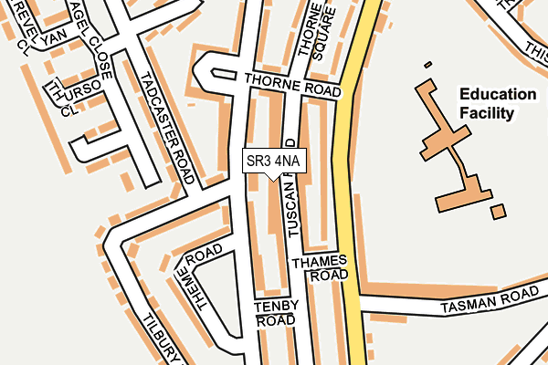 SR3 4NA map - OS OpenMap – Local (Ordnance Survey) SR3 4NA map - OS OpenMap – Local (Ordnance Survey)