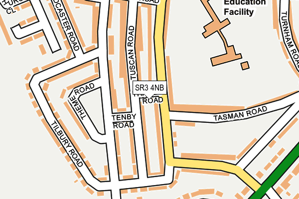 SR3 4NB map - OS OpenMap – Local (Ordnance Survey) SR3 4NB map - OS OpenMap – Local (Ordnance Survey)