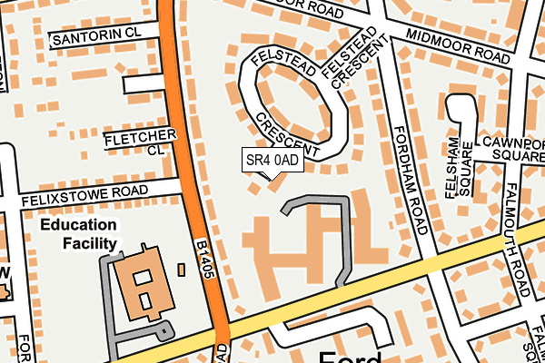 SR4 0AD map - OS OpenMap – Local (Ordnance Survey) SR4 0AD map - OS OpenMap – Local (Ordnance Survey)