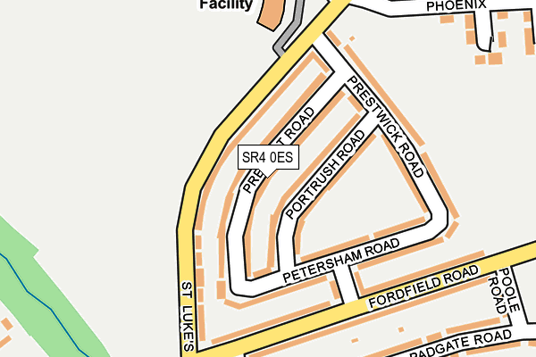 SR4 0ES map - OS OpenMap – Local (Ordnance Survey)