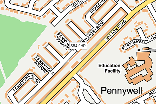 SR4 0HP map - OS OpenMap – Local (Ordnance Survey) SR4 0HP map - OS OpenMap – Local (Ordnance Survey)