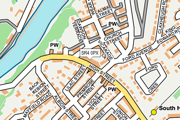 SR4 0PX map - OS OpenMap – Local (Ordnance Survey) SR4 0PX map - OS OpenMap – Local (Ordnance Survey)