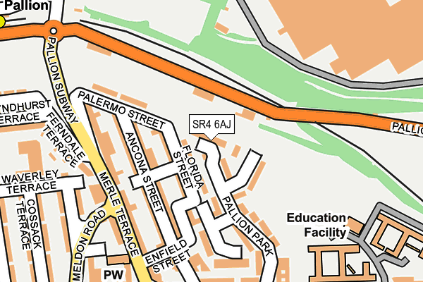 SR4 6AJ map - OS OpenMap – Local (Ordnance Survey) SR4 6AJ map - OS OpenMap – Local (Ordnance Survey)