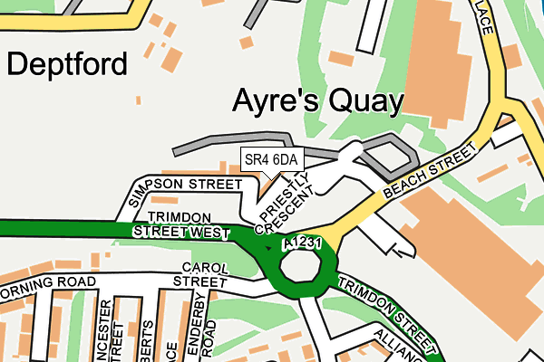 SR4 6DA map - OS OpenMap – Local (Ordnance Survey) SR4 6DA map - OS OpenMap – Local (Ordnance Survey)