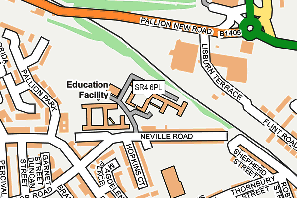 SR4 6PL map - OS OpenMap – Local (Ordnance Survey)