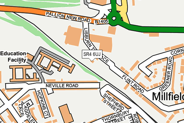 SR4 6UJ map - OS OpenMap – Local (Ordnance Survey) SR4 6UJ map - OS OpenMap – Local (Ordnance Survey)