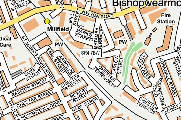 SR4 7BW map - OS OpenMap – Local (Ordnance Survey) SR4 7BW map - OS OpenMap – Local (Ordnance Survey)