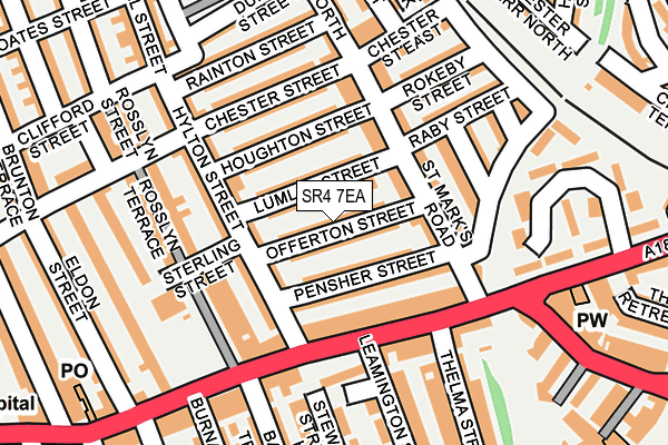 SR4 7EA map - OS OpenMap – Local (Ordnance Survey) SR4 7EA map - OS OpenMap – Local (Ordnance Survey)