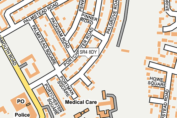 SR4 8DY map - OS OpenMap – Local (Ordnance Survey) SR4 8DY map - OS OpenMap – Local (Ordnance Survey)