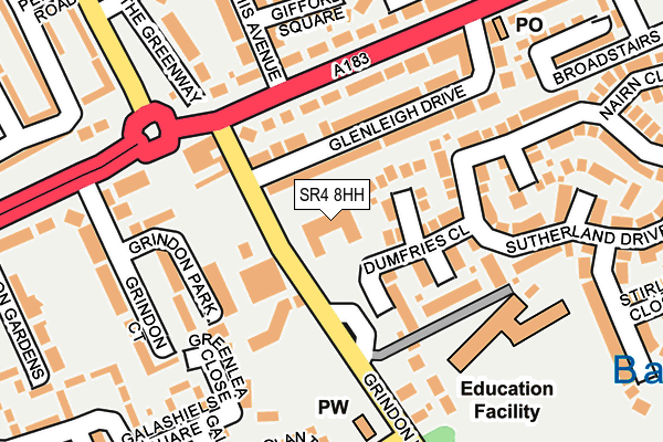 SR4 8HH map - OS OpenMap – Local (Ordnance Survey) SR4 8HH map - OS OpenMap – Local (Ordnance Survey)