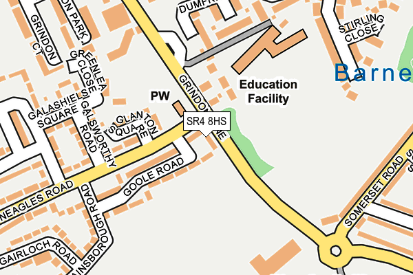 SR4 8HS map - OS OpenMap – Local (Ordnance Survey) SR4 8HS map - OS OpenMap – Local (Ordnance Survey)