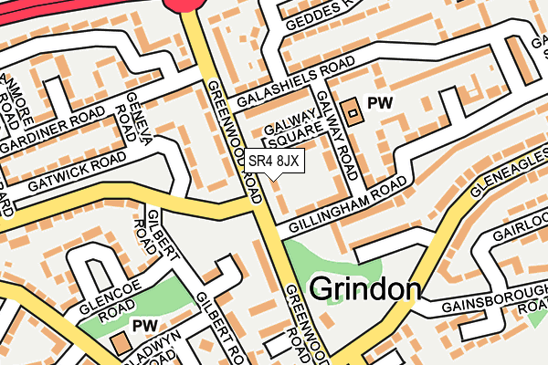 SR4 8JX map - OS OpenMap – Local (Ordnance Survey) SR4 8JX map - OS OpenMap – Local (Ordnance Survey)