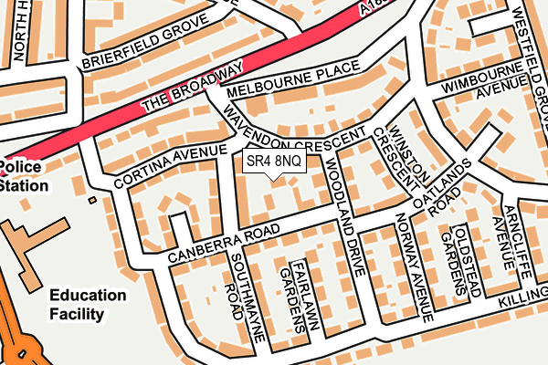 SR4 8NQ map - OS OpenMap – Local (Ordnance Survey)