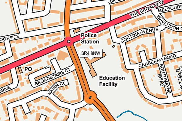 SR4 8NW map - OS OpenMap – Local (Ordnance Survey) SR4 8NW map - OS OpenMap – Local (Ordnance Survey)