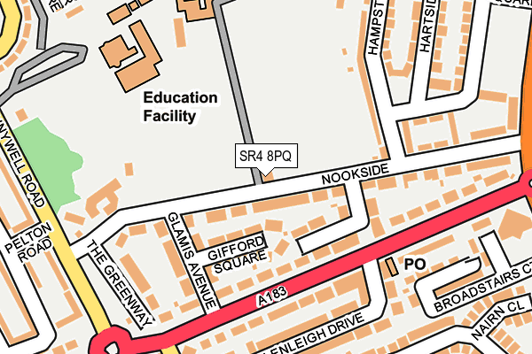 SR4 8PQ map - OS OpenMap – Local (Ordnance Survey) SR4 8PQ map - OS OpenMap – Local (Ordnance Survey)