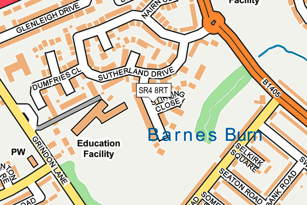 SR4 8RT map - OS OpenMap – Local (Ordnance Survey)