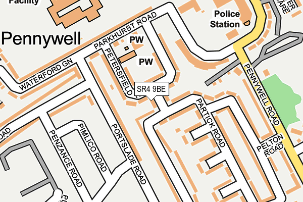 SR4 9BE map - OS OpenMap – Local (Ordnance Survey) SR4 9BE map - OS OpenMap – Local (Ordnance Survey)