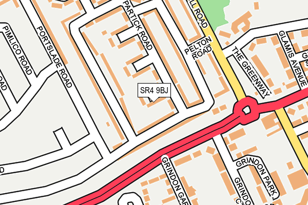 SR4 9BJ map - OS OpenMap – Local (Ordnance Survey) SR4 9BJ map - OS OpenMap – Local (Ordnance Survey)