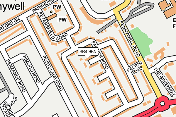 SR4 9BN map - OS OpenMap – Local (Ordnance Survey) SR4 9BN map - OS OpenMap – Local (Ordnance Survey)