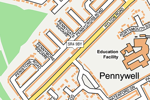 SR4 9BY map - OS OpenMap – Local (Ordnance Survey) SR4 9BY map - OS OpenMap – Local (Ordnance Survey)