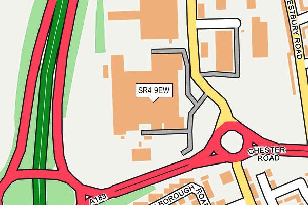 SR4 9EW map - OS OpenMap – Local (Ordnance Survey) SR4 9EW map - OS OpenMap – Local (Ordnance Survey)