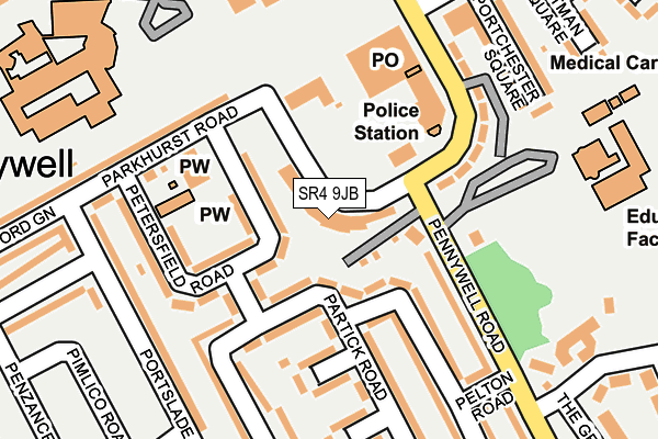 SR4 9JB map - OS OpenMap – Local (Ordnance Survey) SR4 9JB map - OS OpenMap – Local (Ordnance Survey)