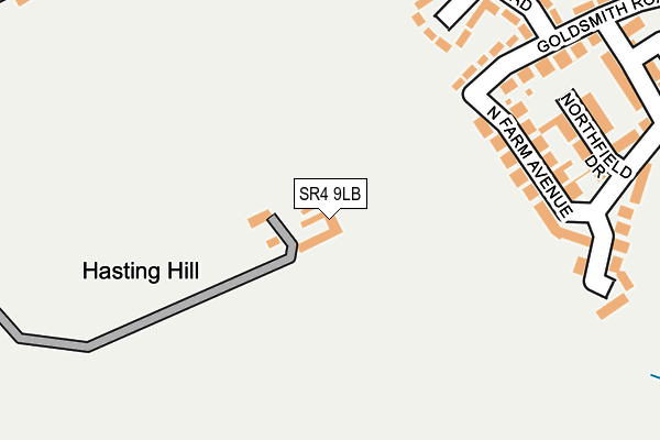 SR4 9LB map - OS OpenMap – Local (Ordnance Survey) SR4 9LB map - OS OpenMap – Local (Ordnance Survey)