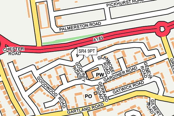 SR4 9PT map - OS OpenMap – Local (Ordnance Survey) SR4 9PT map - OS OpenMap – Local (Ordnance Survey)