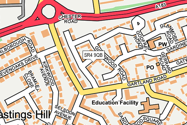 SR4 9QB map - OS OpenMap – Local (Ordnance Survey) SR4 9QB map - OS OpenMap – Local (Ordnance Survey)