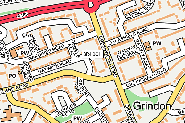SR4 9QH map - OS OpenMap – Local (Ordnance Survey) SR4 9QH map - OS OpenMap – Local (Ordnance Survey)