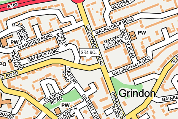 SR4 9QJ map - OS OpenMap – Local (Ordnance Survey)