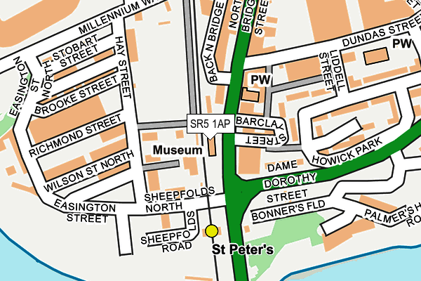 SR5 1AP map - OS OpenMap – Local (Ordnance Survey) SR5 1AP map - OS OpenMap – Local (Ordnance Survey)