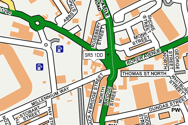 SR5 1DD map - OS OpenMap – Local (Ordnance Survey) SR5 1DD map - OS OpenMap – Local (Ordnance Survey)