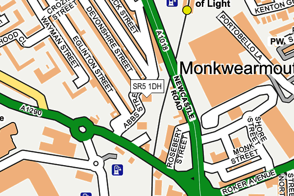 SR5 1DH map - OS OpenMap – Local (Ordnance Survey) SR5 1DH map - OS OpenMap – Local (Ordnance Survey)
