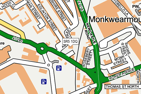 SR5 1DQ map - OS OpenMap – Local (Ordnance Survey)