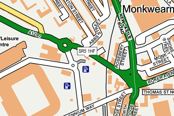 SR5 1HF map - OS OpenMap – Local (Ordnance Survey) SR5 1HF map - OS OpenMap – Local (Ordnance Survey)