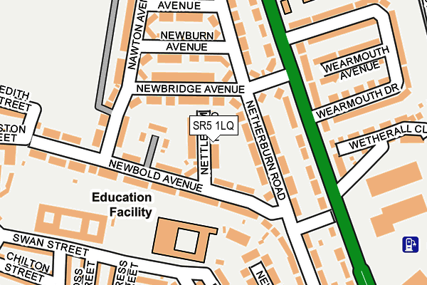 SR5 1LQ map - OS OpenMap – Local (Ordnance Survey) SR5 1LQ map - OS OpenMap – Local (Ordnance Survey)