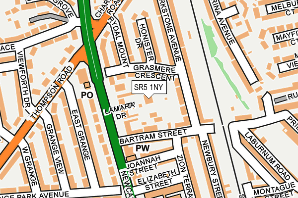 SR5 1NY map - OS OpenMap – Local (Ordnance Survey) SR5 1NY map - OS OpenMap – Local (Ordnance Survey)