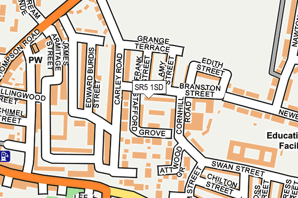 SR5 1SD map - OS OpenMap – Local (Ordnance Survey) SR5 1SD map - OS OpenMap – Local (Ordnance Survey)