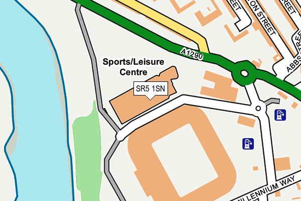 SR5 1SN map - OS OpenMap – Local (Ordnance Survey) SR5 1SN map - OS OpenMap – Local (Ordnance Survey)