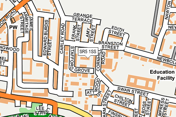 SR5 1SS map - OS OpenMap – Local (Ordnance Survey) SR5 1SS map - OS OpenMap – Local (Ordnance Survey)