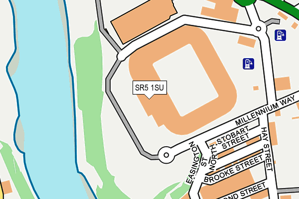SR5 1SU map - OS OpenMap – Local (Ordnance Survey) SR5 1SU map - OS OpenMap – Local (Ordnance Survey)