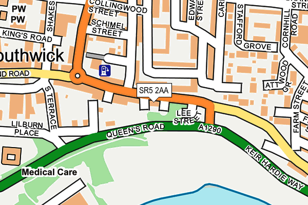 SR5 2AA map - OS OpenMap – Local (Ordnance Survey) SR5 2AA map - OS OpenMap – Local (Ordnance Survey)