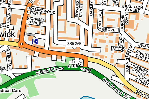 SR5 2AE map - OS OpenMap – Local (Ordnance Survey) SR5 2AE map - OS OpenMap – Local (Ordnance Survey)